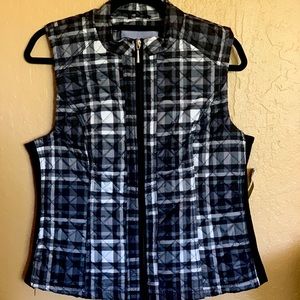 Blacks and white vest